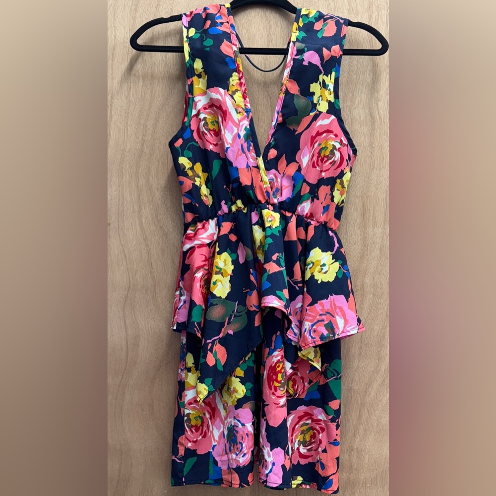 Whimsy Floral Sleeveless Dress - Multicolor